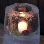 islykt med tulipaner nedi kveld